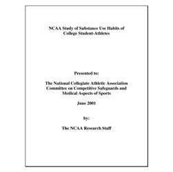 NCAA Study of Substance Use & Abuse Habits of College Students Athletes