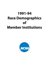 2001-02 Race Demographics of NCAA Member Instutions Athletics Personnel