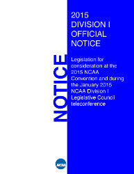 2015 Division I Official Notice